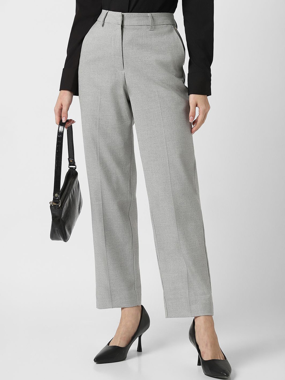 

Van Heusen Woman Women Regular Fit Formal Trousers, Grey