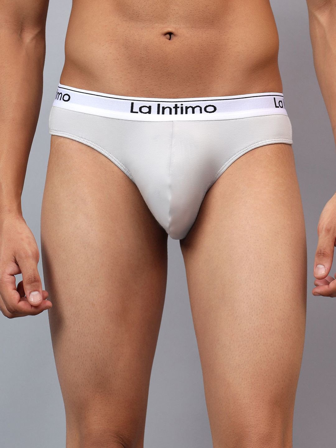 

La Intimo Soft Wear Thong Briefs LXMUTH02GY, Grey