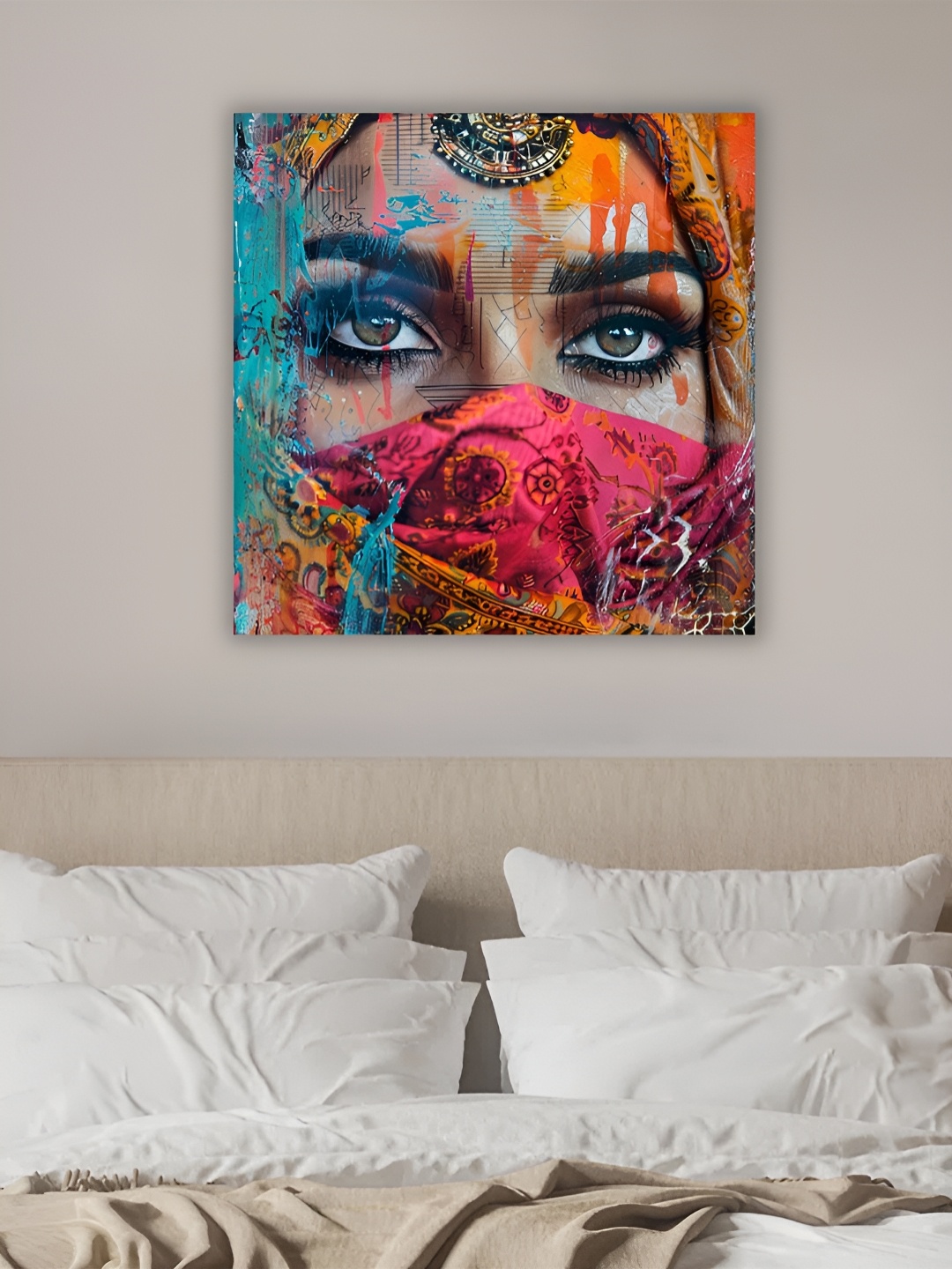 

Art Street Red & Blue Printed Canvas Wall Art