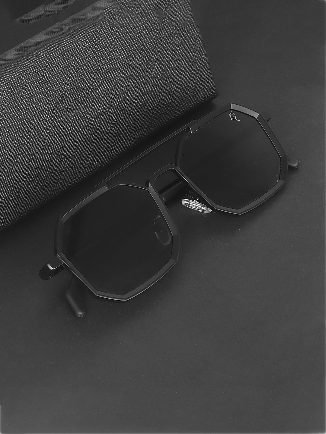 

FUNGLASSES Unisex Aviator Sunglasses with UV Protected Lens 222 FULL BLACK