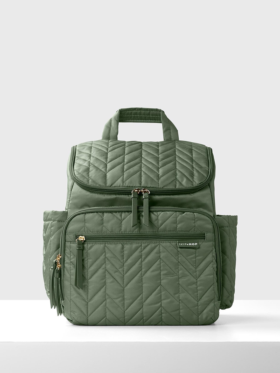 

SKIP HOP Forma Quilted Lightweight Diaper Backpack, Green