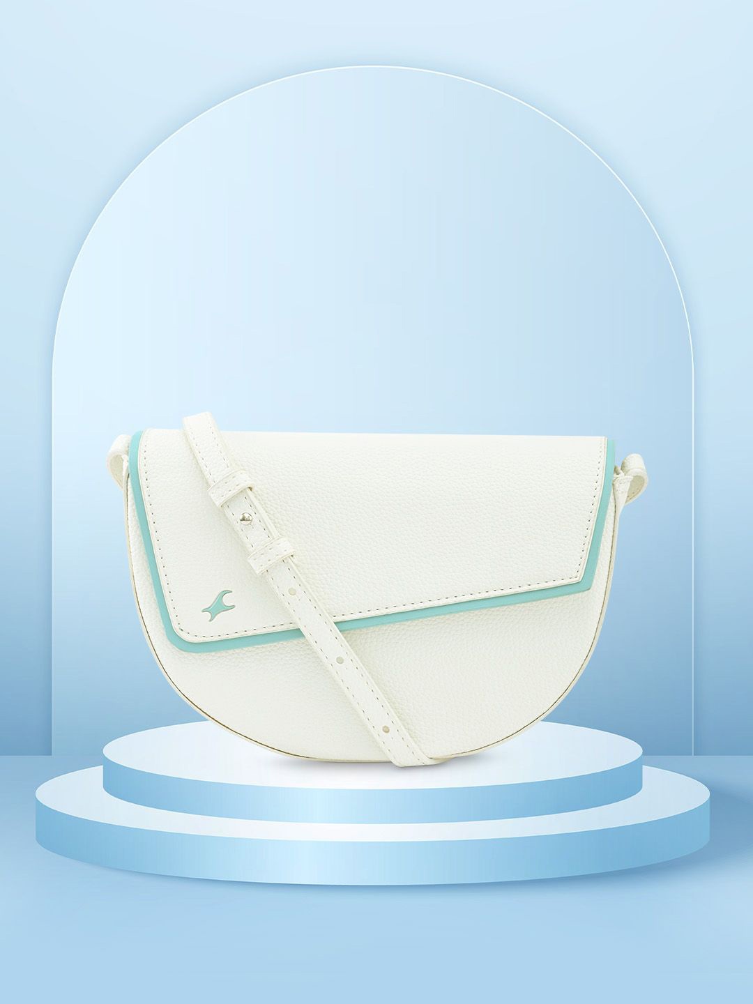 

Fastrack Women Solid Half Moon Sling Bag, White