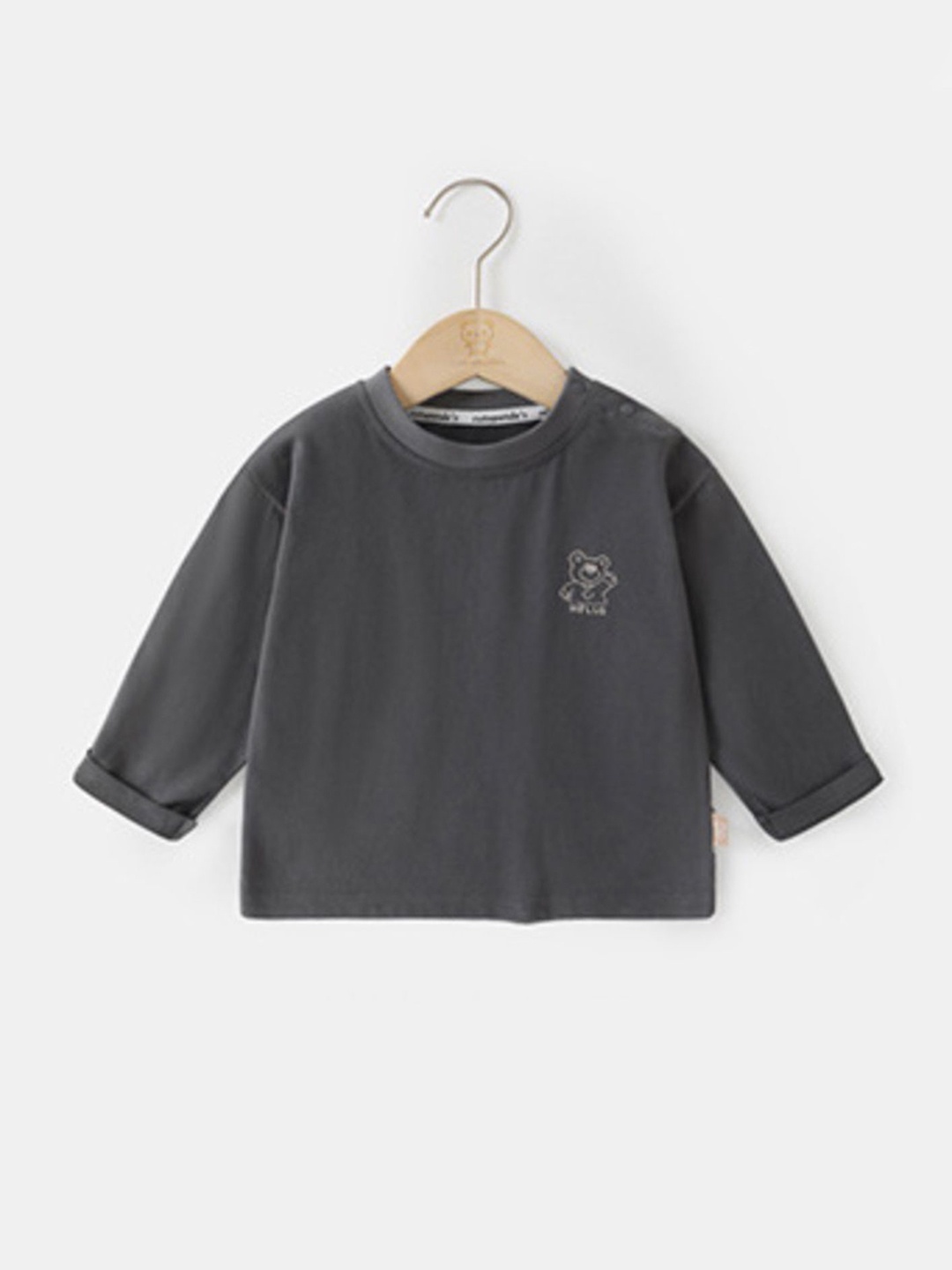 

LULU & SKY Boys Graphic Printed Round Neck Cotton T-shirt, Grey