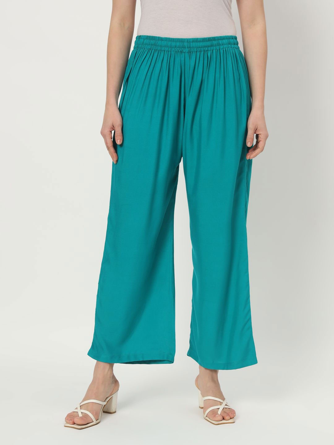 

Thread Plus Women Relaxed Fit Ethnic Palazzo, Green