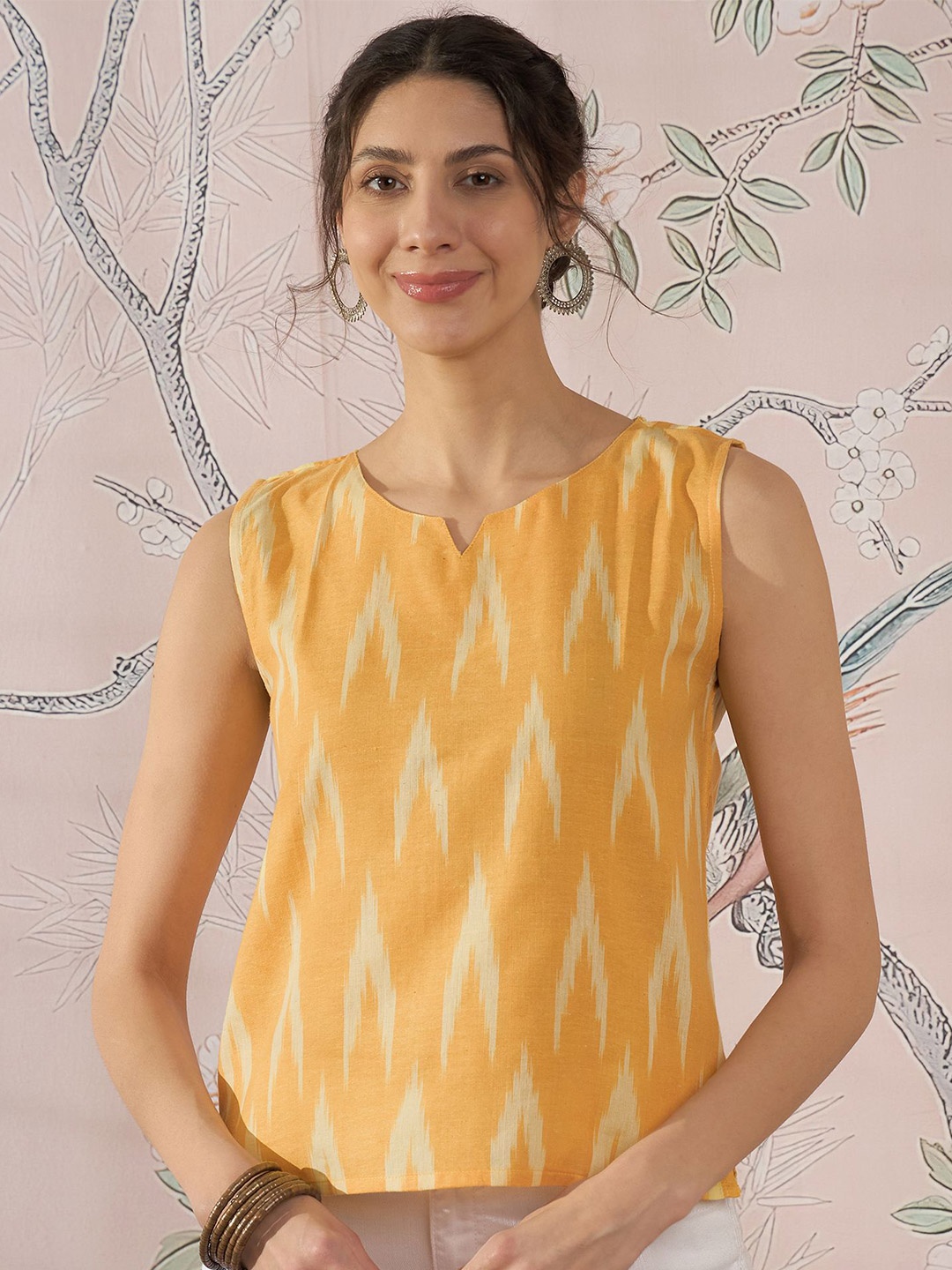 

InWeave Print Cotton Top, Yellow