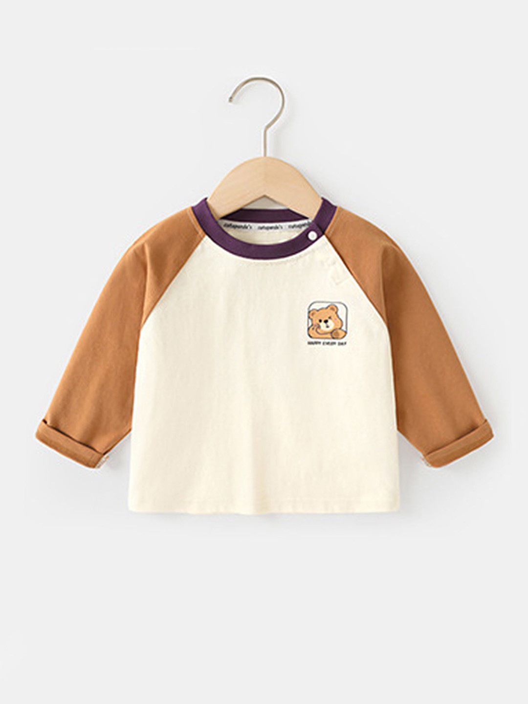 

LULU & SKY Girls Graphic Printed Round Neck Cotton T-shirt, Cream