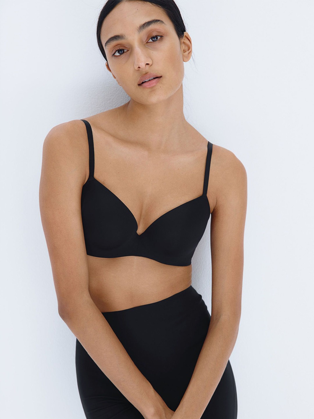 

H&M Microfiber Push-Up Bra, Black