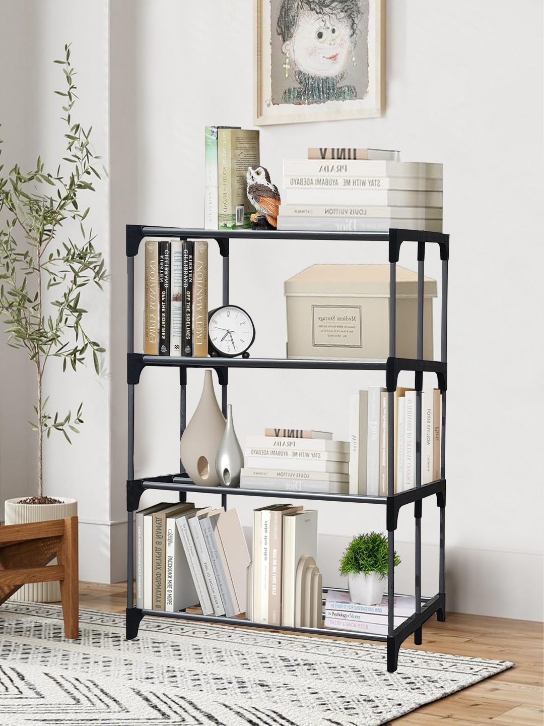 

Urban Choice Black 4 Layer Book Shelf