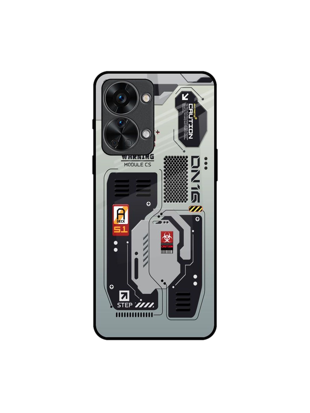 

QRIOH Techno Vibes Printed Oneplus Nord 2T Back Case, Grey