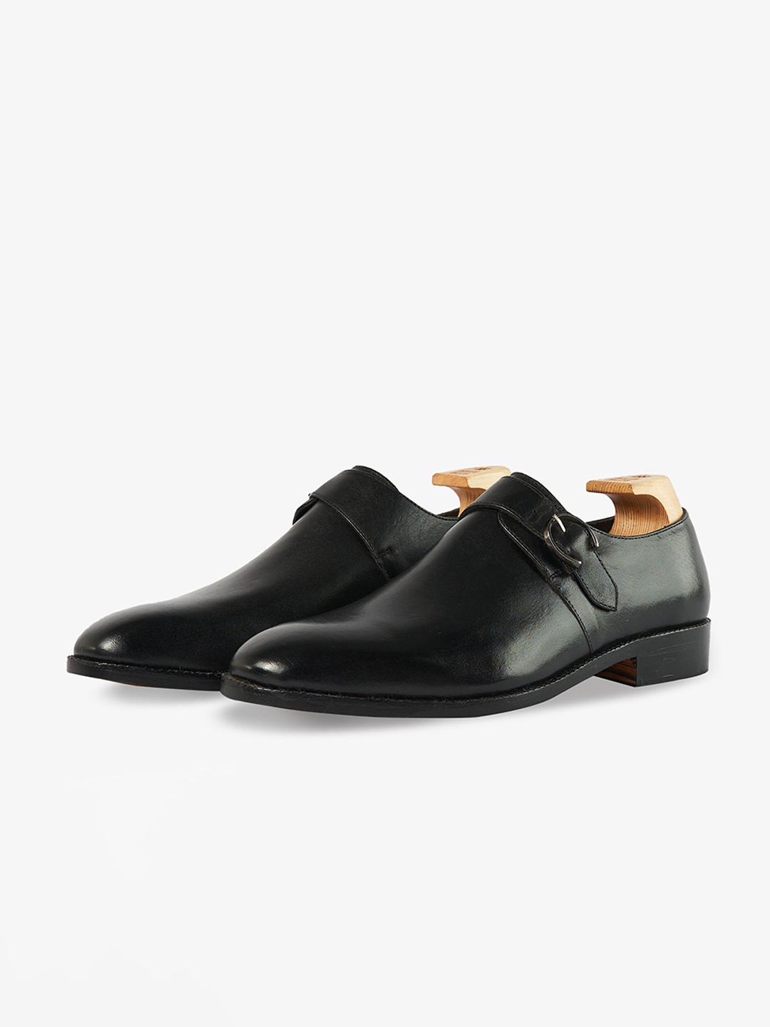 

Whitemuds Men Formal Monk Shoes, Black