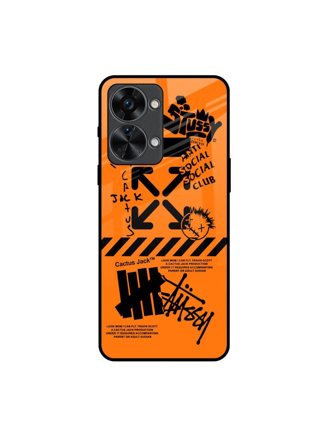 

QRIOH Anti Social Club Typography Printed Oneplus Nord 2T Back Case, Orange
