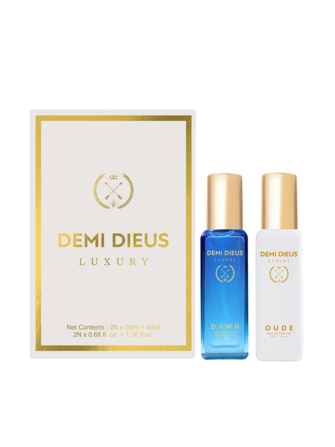 

DEMI DIEUS Set Of 2 Oude & Dawn Long Lasting Eau De Parfum - 20 ml Each, White