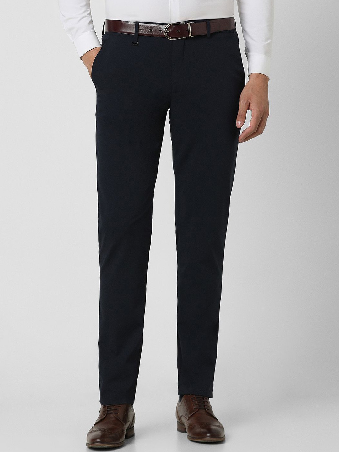 

Van Heusen Men Slim Fit Trousers, Navy blue