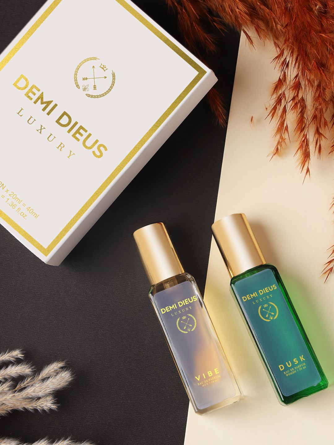 

DEMI DIEUS Set Of 2 Dusk & Vibe Long Lasting Eau De Parfum - 20 ml Each, White
