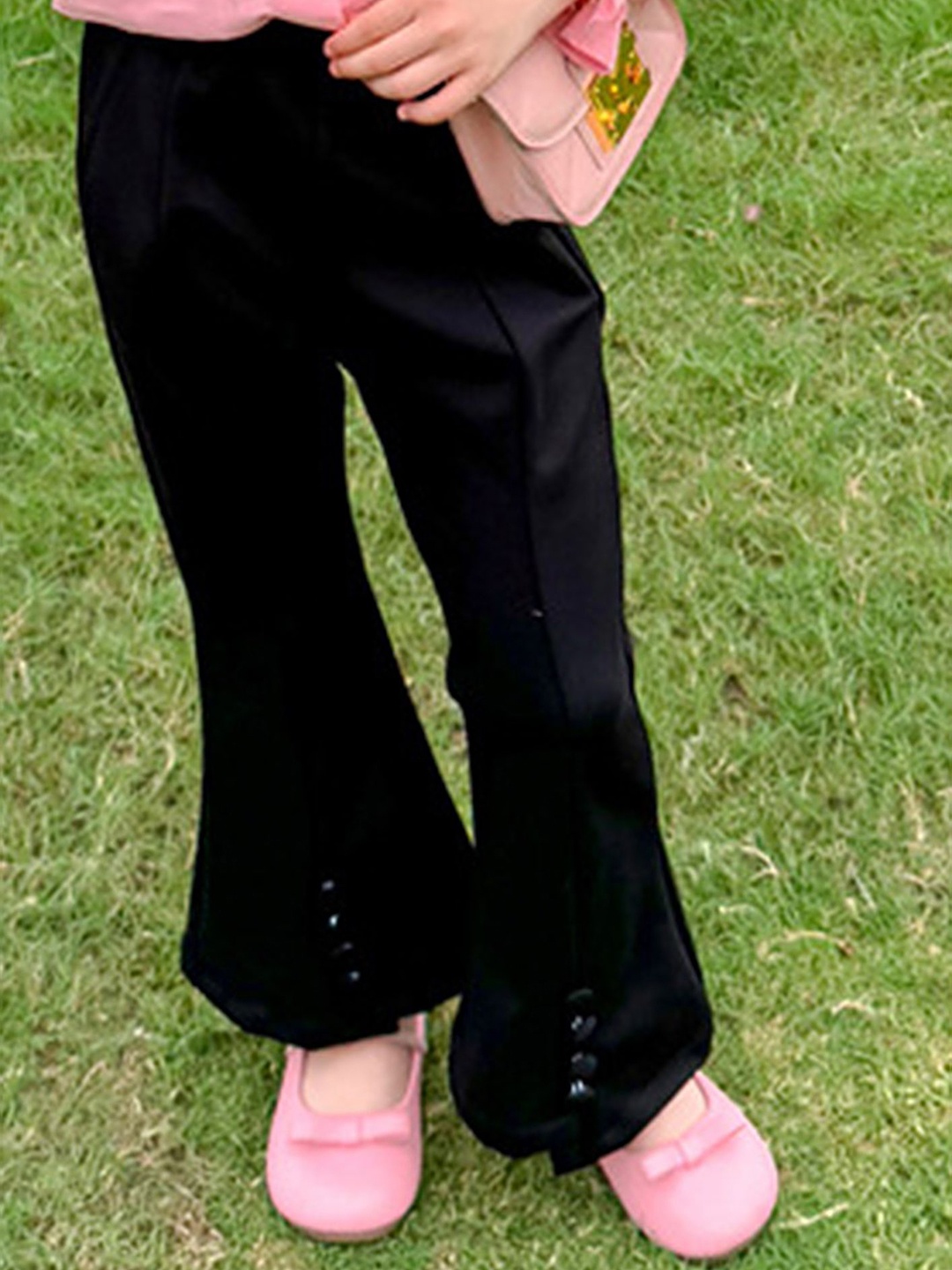 

LULU & SKY Girls Flared Trousers, Black