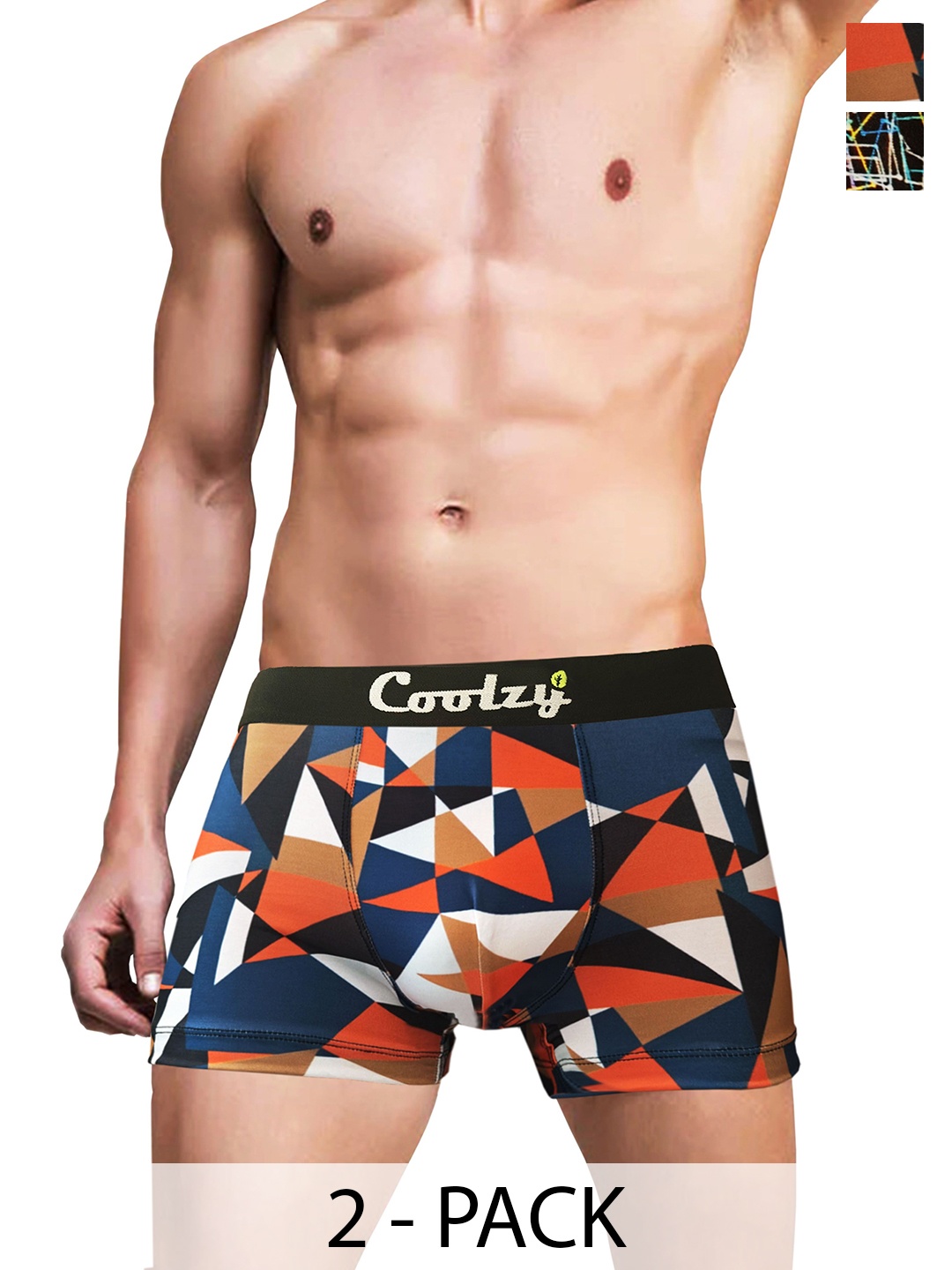 

Coolzy Pack Of 2 Printed Trunk RUCPTN2K010-S, Blue