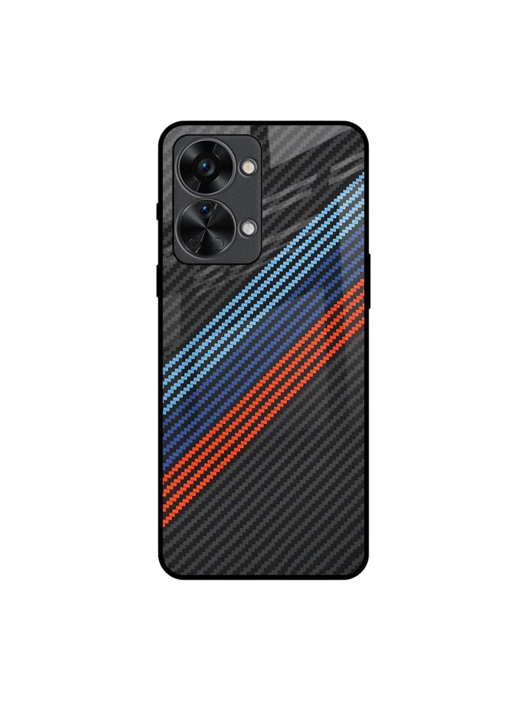 

QRIOH Carbon Inspired Printed Oneplus Nord 2T Back Case, Black