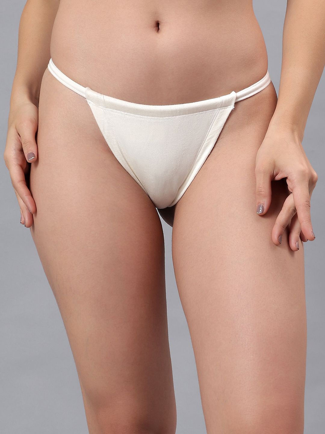 

La Intimo Low-Rise Thong BriefsLXFUGS01CM, Cream