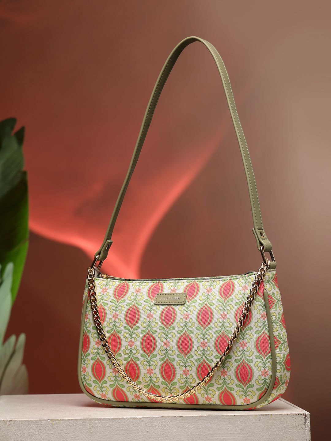 

Anouk Women Ethnic Motifs Printed Structured Shoulder Bag, Beige