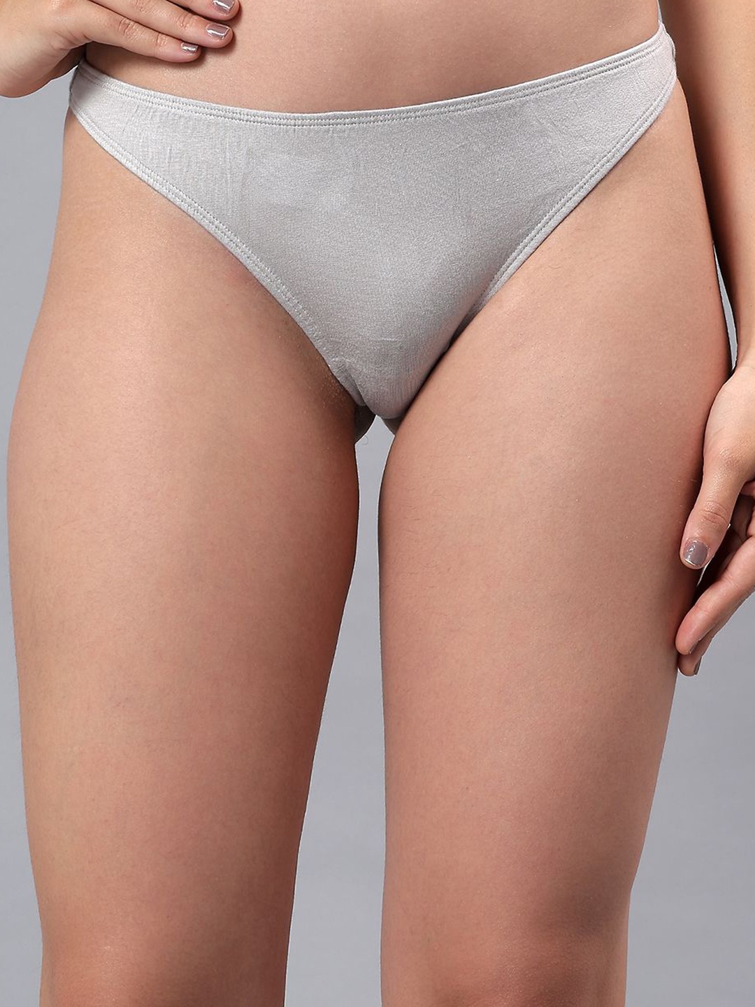 

La Intimo Sweet Secret Low-Rise Thong Briefs LXFUTH02GY, Grey