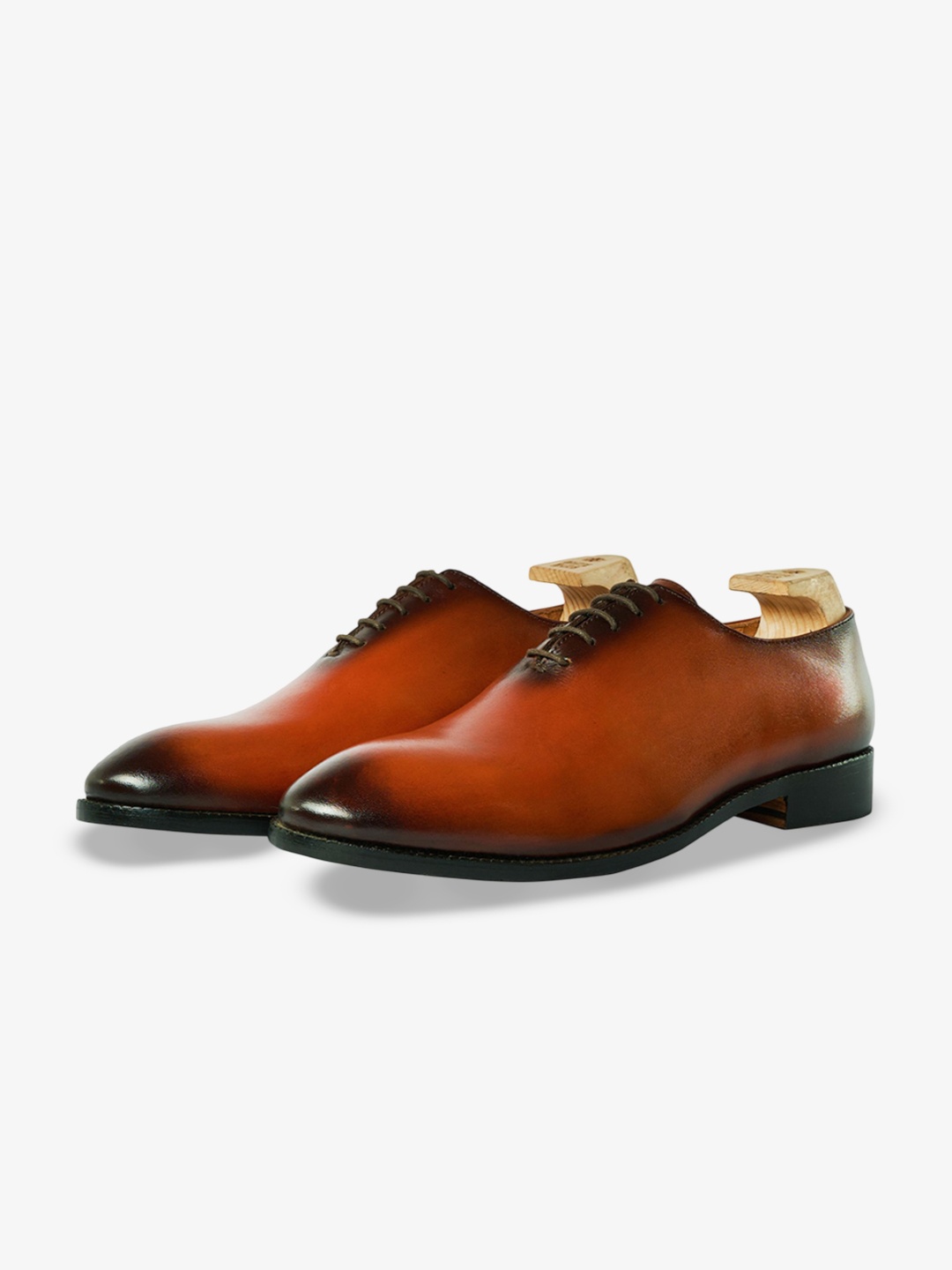 

Whitemuds Men Carlon Lace-Ups Round Toe Leather Oxfords, Tan