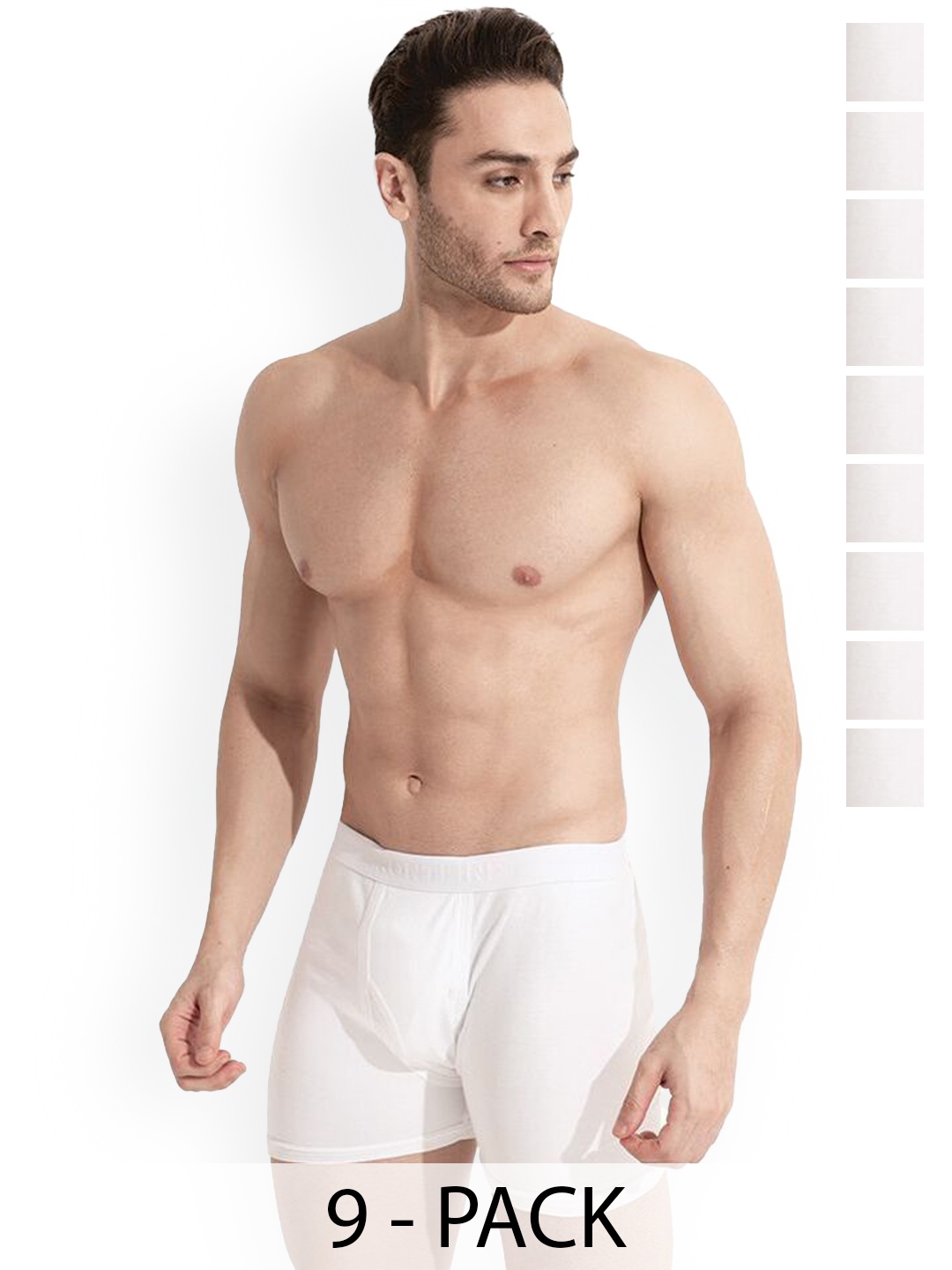 

Rupa Pack Of 9 Cotton Trunks Frontline-DWIF-White-9--80