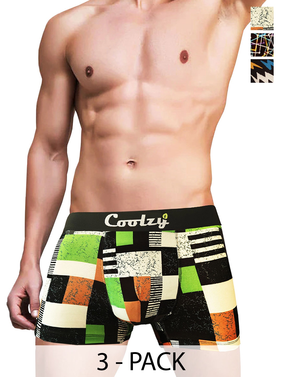 

Coolzy Pack Of 3 Printed Trunk RUCPTN3K029-S, Blue