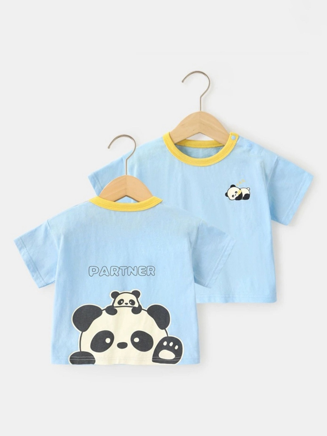 

LULU & SKY Girls Graphic Printed Round Neck Cotton Boxy T-shirt, Turquoise blue