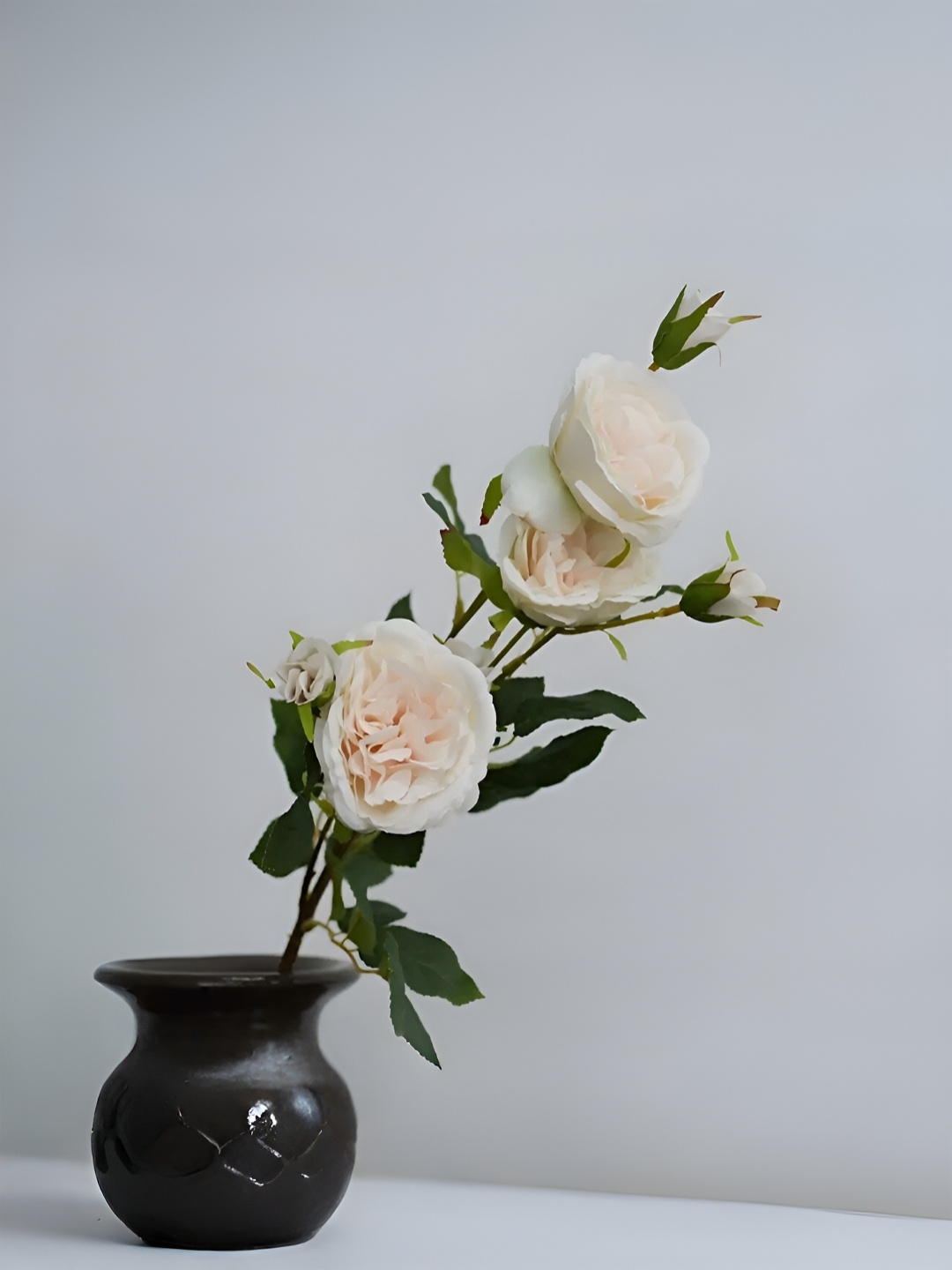 

Royaloak Peach & Green Rose Artificial Flower Bunch