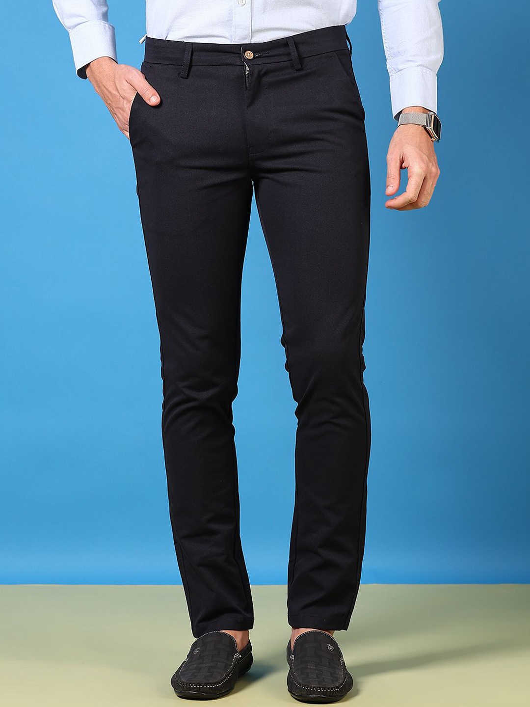 

V-Mart Men Chinos Trousers, Navy blue