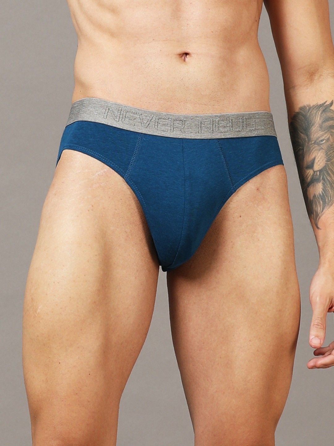 

NEVER NEUD Mid-Rise Anti-Bacterial Basic Briefs NN01-M1801-S, Blue