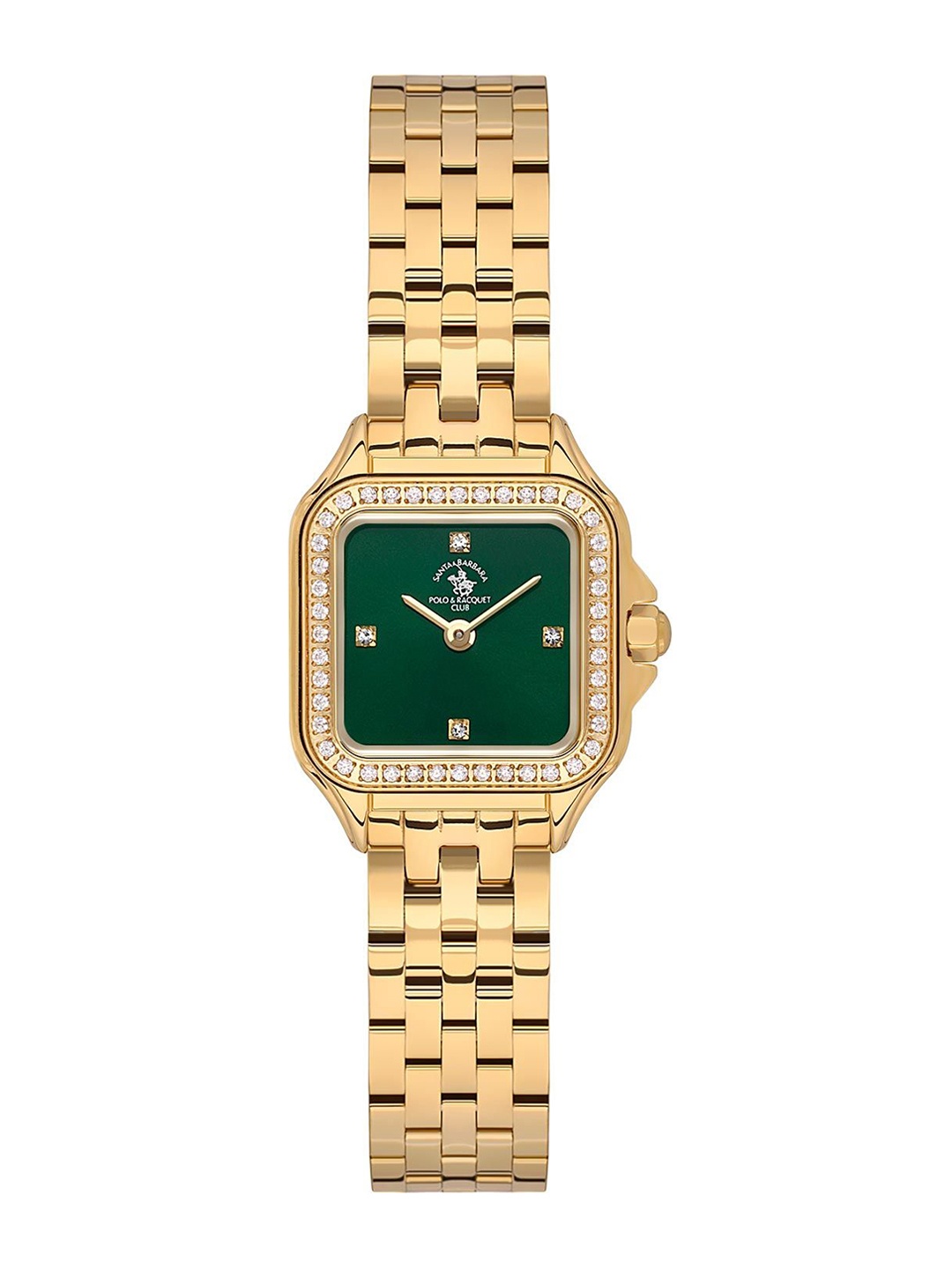 

SANTA BARBARA POLO & RACQUET CLUB Women Stainless Steel Analogue Watch, Gold