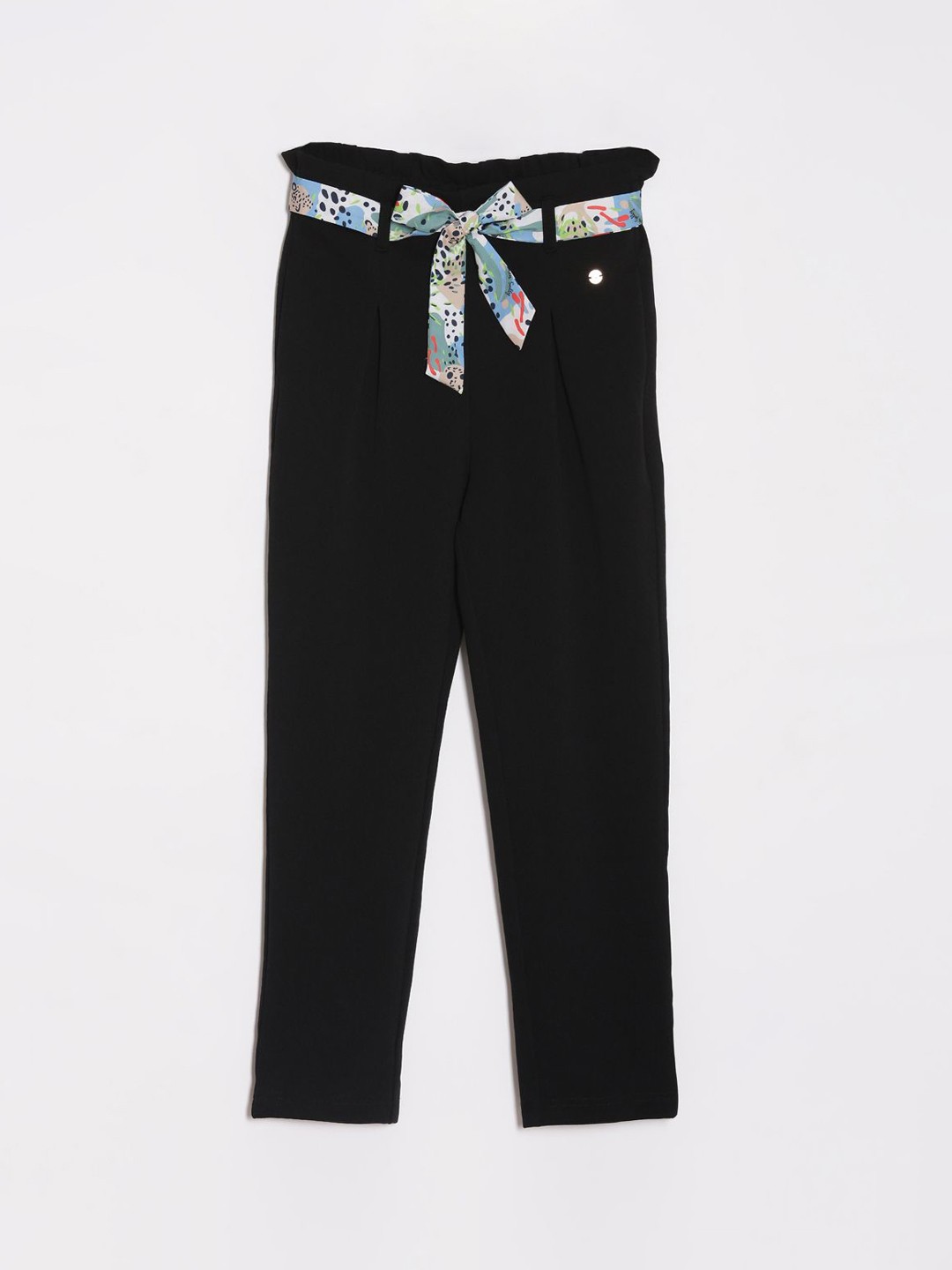 

Allen Solly Junior Girls Slim Fit Mid-Rise Cotton Trousers, Black