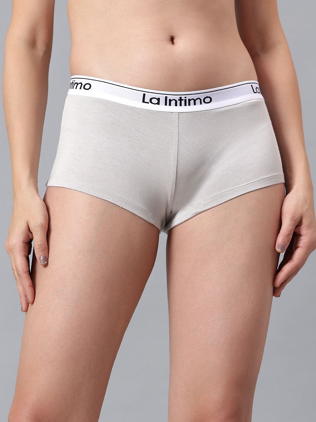 

La Intimo Mid-Rise Boy Short Briefs LXFUBS01GY, Grey
