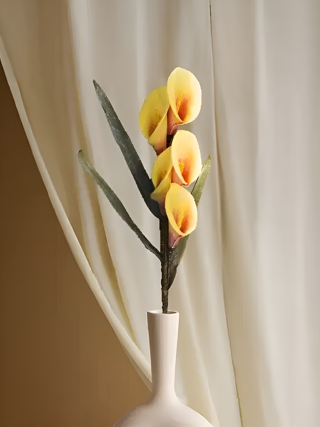 

Royaloak Yellow Five Head Calla Lily Foam Stick Artificial Flower