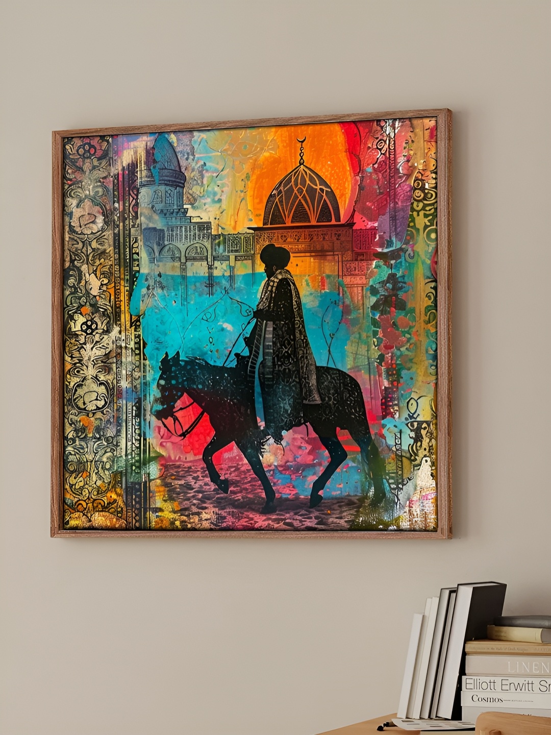 

Art Street Black & Orange 1 Piece Arabic Man Riding A Horse Canvas Wall Art