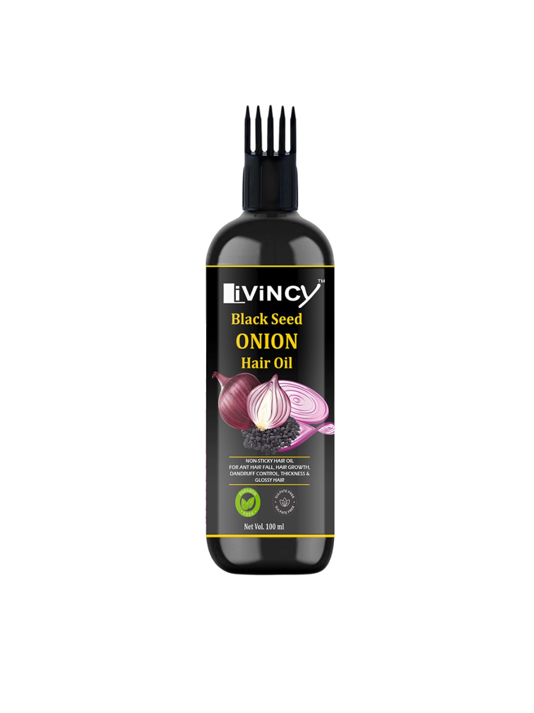 

Livincy Black Seed Onion Hair Oil For Hair Fall Control - 100 ml, Transparent