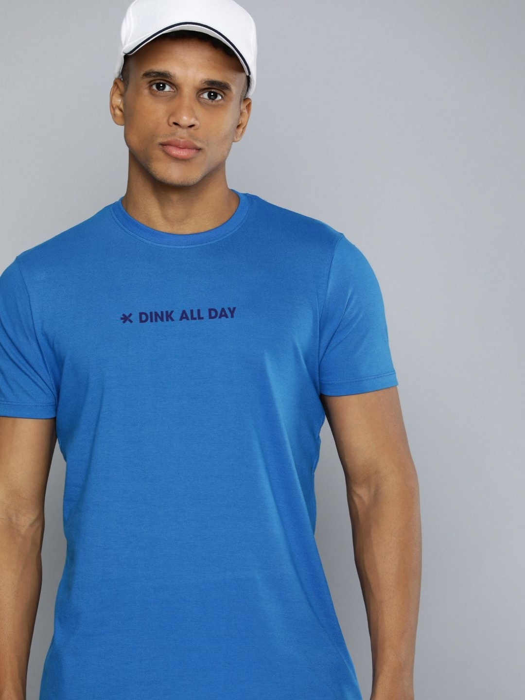 

HRX by Hrithik Roshan Men Typography Printed Round Neck Cotton T-shirt, Blue