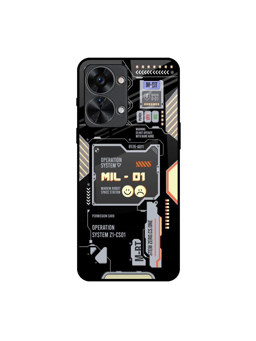 

QRIOH Exposed Parts Printed Oneplus Nord 2T Back Case, Black