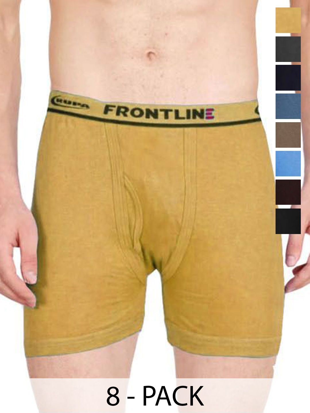 

Rupa Pack Of 8 Assorted Pure Combed Cotton Trunks Frontline-DCIF-8--80