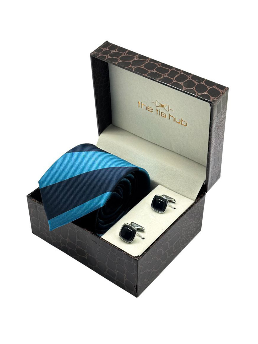 

The Tie Hub Men Accessory Gift Set of, Blue