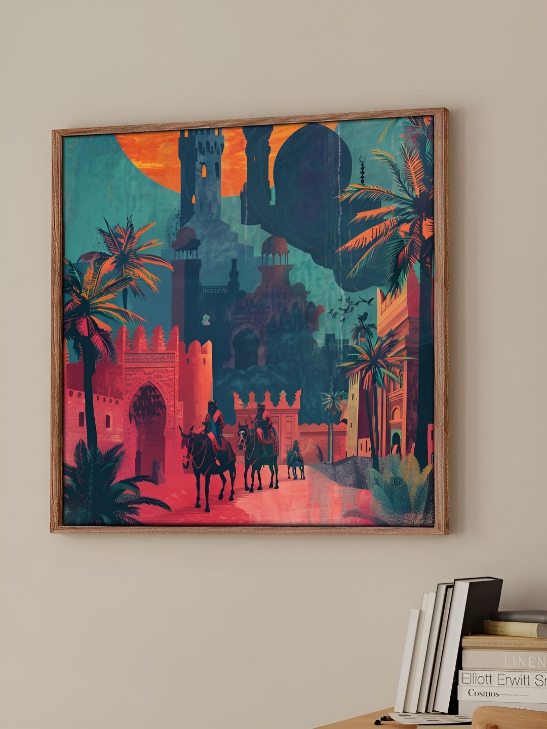 

Art Street Red & Orange Mugal Printed Canvas Wall Art