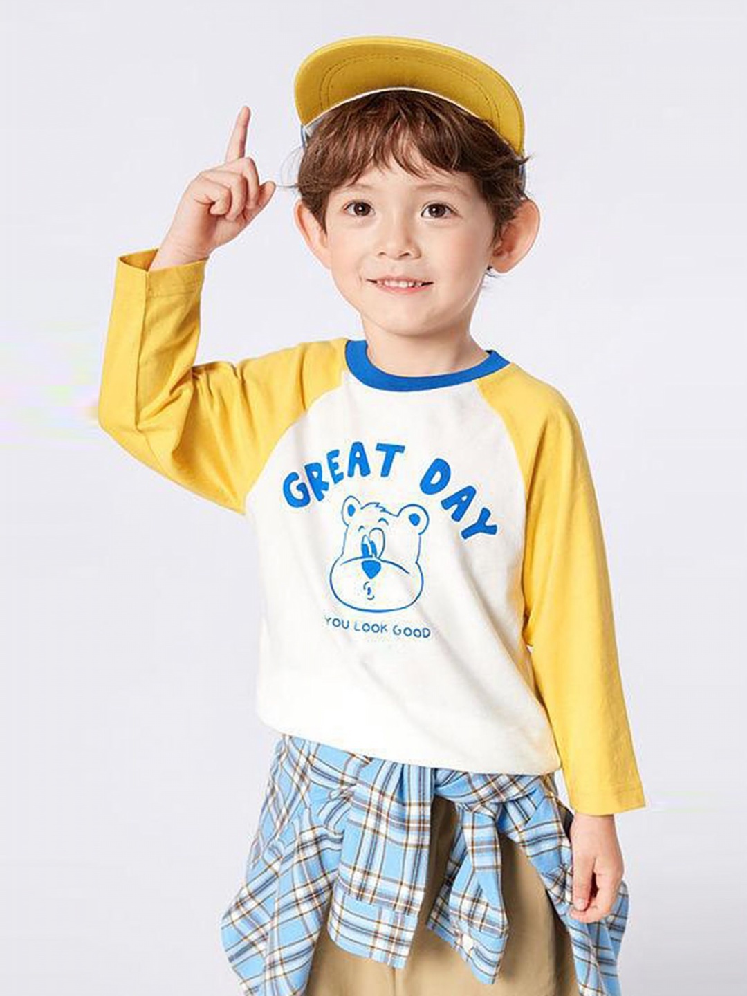 

LULU & SKY Boys Graphic Printed Round Neck Cotton T-shirt, White