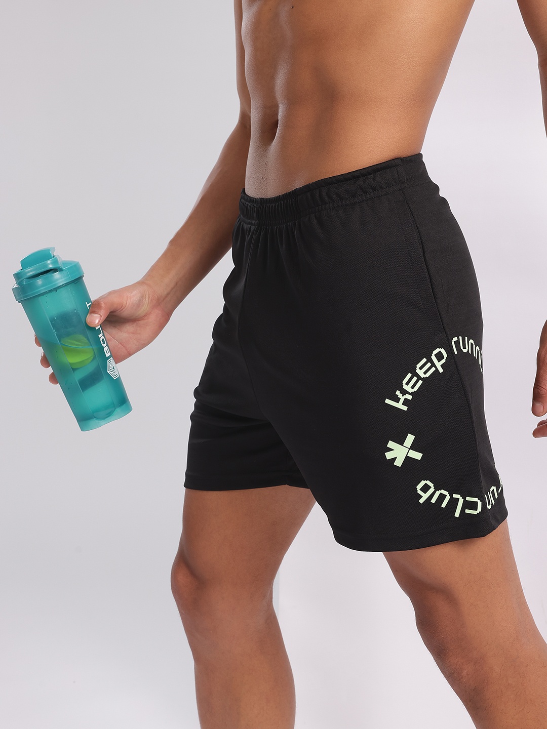 

HRX by Hrithik Roshan Men Typography Print Rapid-Dry Running Shorts, Black