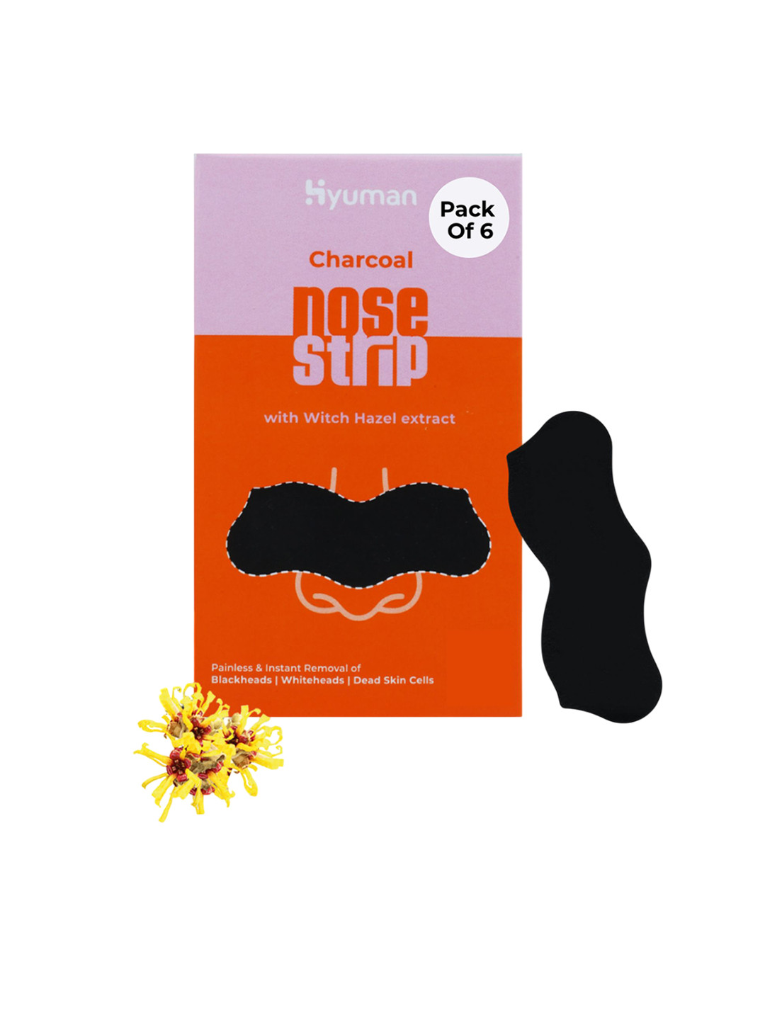 

HYUMAN Nose Strip For Blackhead Whitehead Remover- 06 Strips, Black