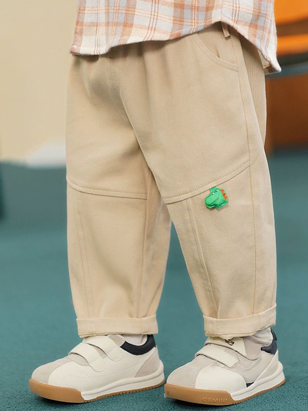 

LULU & SKY Kids Straight Fit Mid-Rise Trousers, Multi