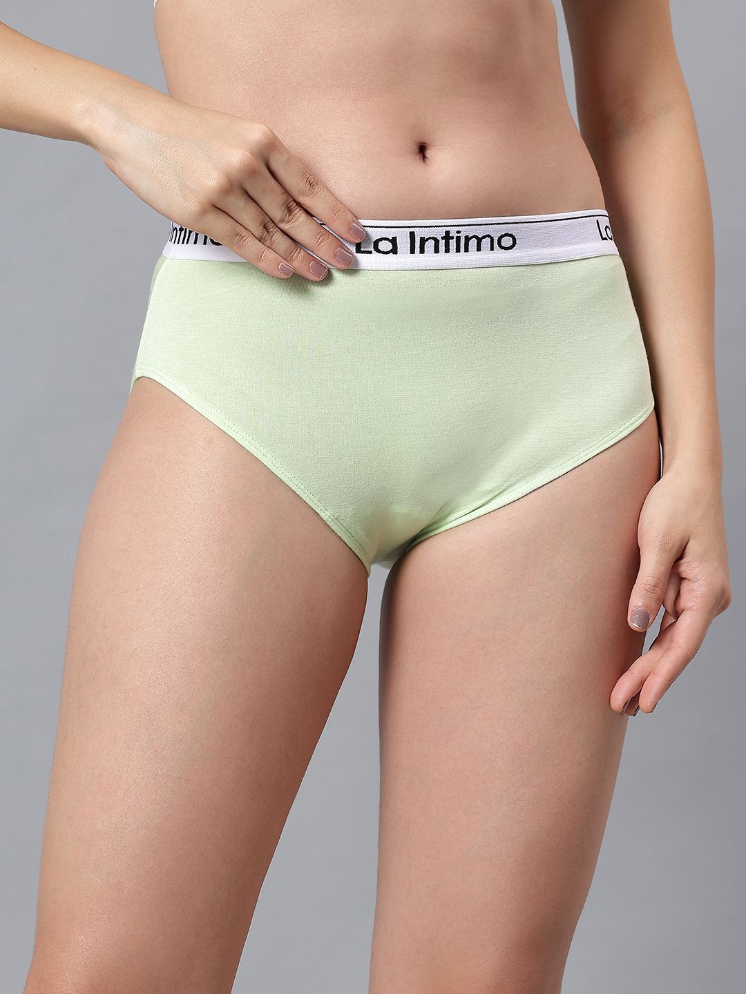 

La Intimo Mid-Rise Hipster BriefsLXFUHP01LG, Green