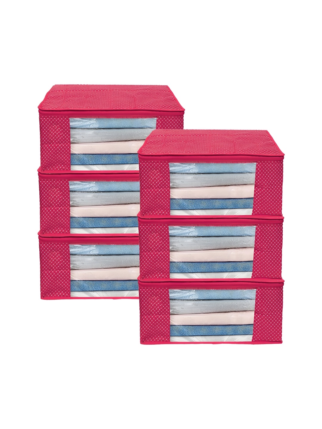 

ANKIT INTERNATIONAL Pink Set of 6 Super Strong Multi-Utility Organisers