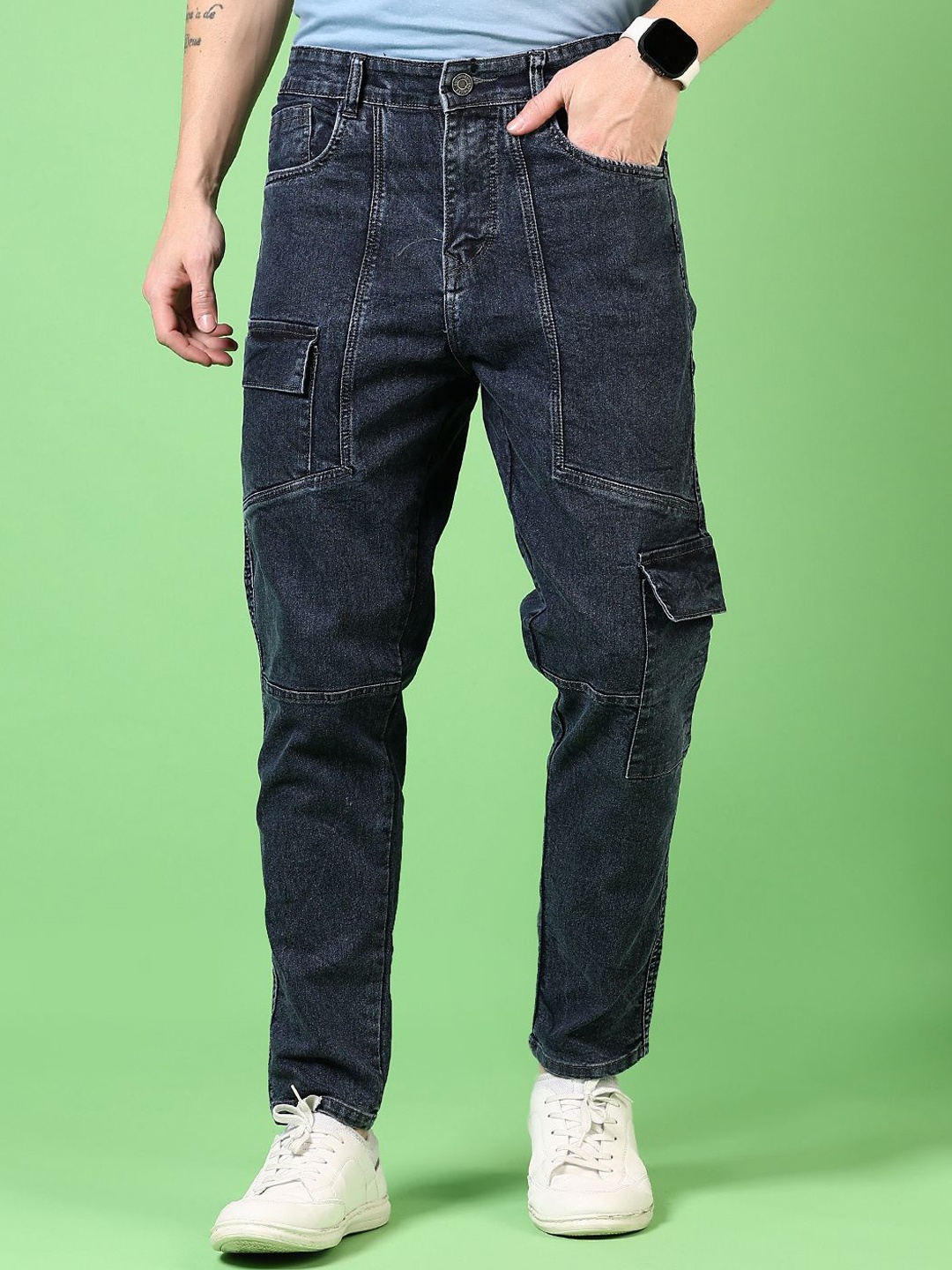 

V-Mart Men Cotton Regular Fit Clean Look Light Fade Jeans, Blue