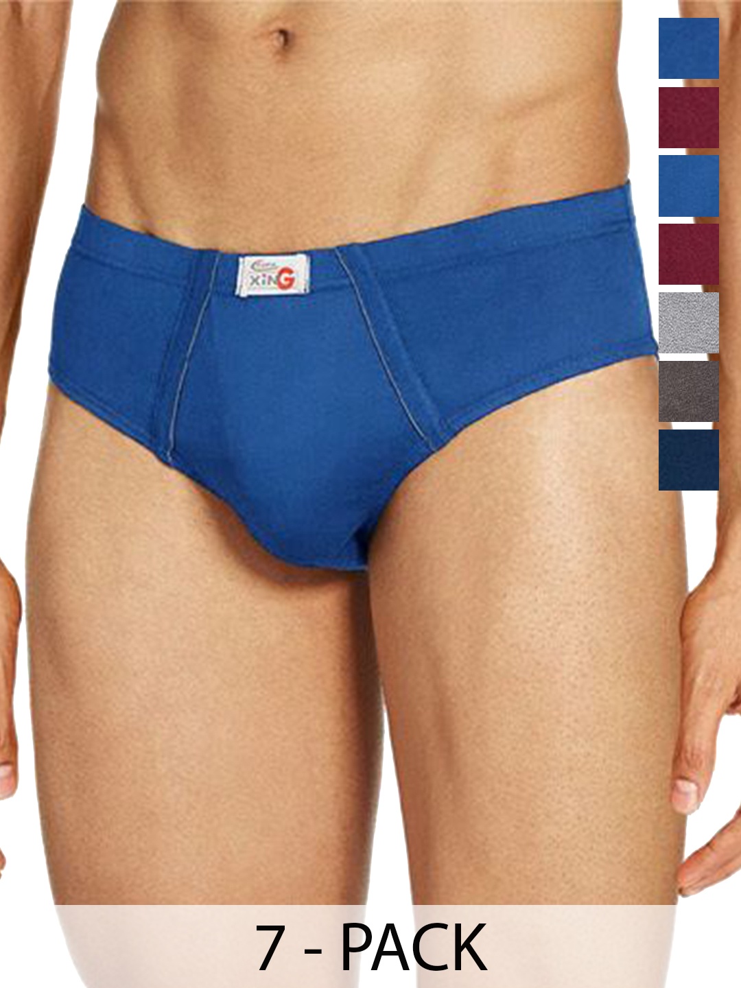 

Rupa Pack Of 7 Assorted Pure Cotton Basic Briefs - Frontline-Xing-Brief-IE-7--100